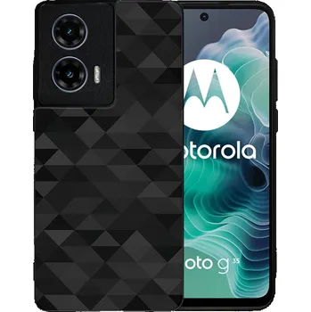 Pouzdro na tablet VSECHNONAMOBIL 98212 MY ART Ochranný kryt pro Motorola Moto G35 5G BLACK TRIANGLES (232)