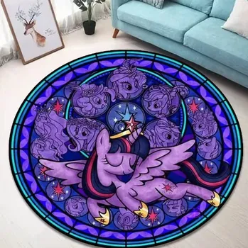 Samolepící dekorace My Little Pony Koberec/předložka s motivem My Little Pony, 60 cm Varianta: Twilight Sparkle (Color 3), Velikost: průměr 60cm