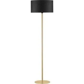 Stojací lampa NOVALUCE Stojací lampa SIBNIA LED E27 12W bez žárovky mosaz / černá látka 165cm - NOVALUCE NV 9695333