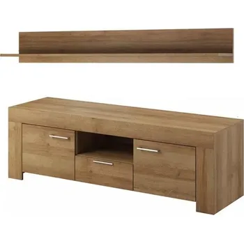 Televizní stolek RTV stolek + police Sky , dub riviera, 155 cm