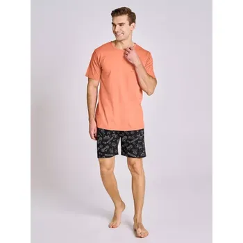 Pánské pyžamo 3186 - pánské pyžamo Taro, L, cihlová
