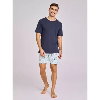 Pánské pyžamo 3193 - pánské pyžamo Taro, L, tmavě modrá