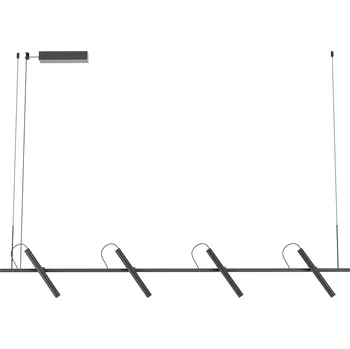 Redo Závěsné LED svítidlo PRAXI š: 1500mm, 28,5W Barva: Černá, Teplota světla: 3000K - teplá bílá