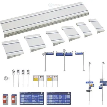 Modelová železnice H0 - Nástupiště s příslušenstvím / Faller 120100
