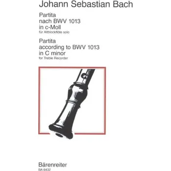 J.S. Bach: Partita according to BWV 1013 C minor (noty na zobcovou flétnu)
