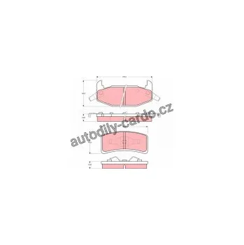 Brzdová destička Sada brzdových destiček TRW GDB4015 - PONTIAC Grand Prix 88-93