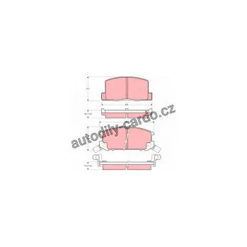 Brzdová destička Sada brzdových destiček TRW GDB384 - TOYOTA MR2 00-