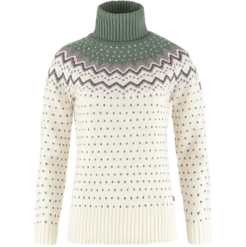 Pánský svetr Fjällräven Dámský vlněný rolák Övik Knit Roller Neck W 2025/2026 Bílá XL Dámské