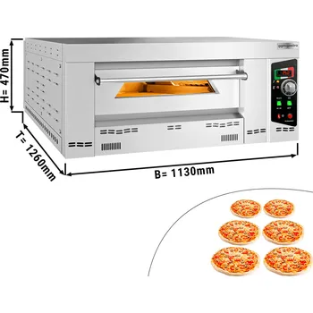Pec na pizzu G.Gastro Plynová pec na pizzu - 6x 34 cm (hluboká)