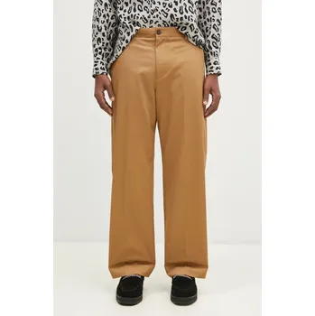 Bavlněné kalhoty Maison Kitsuné Relaxed Chino, 42, béžová, 80X
