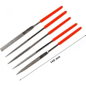 Sada diamantových pilníků, 140 mm, 5 ks - JAKEMY