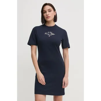 Dámské šaty Bavlněné šaty Tommy Hilfiger WW0WW43830 námořnická modř 59X, vel. M