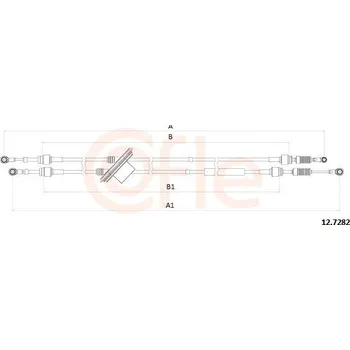 Tažné lanko, ruční převodovka COFLE 92.12.7282