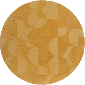 Koberec Flair Rugs Kusový koberec Moderno Gigi Ochre kruh Rozměry koberců: 160x160 (průměr) kruh