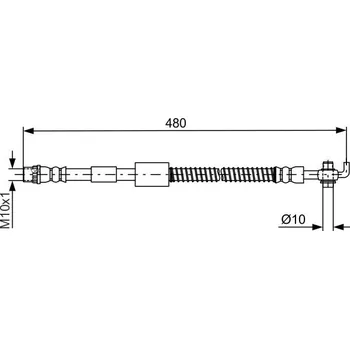 Brzdový systém Brzdová hadice BOSCH 1 987 481 687