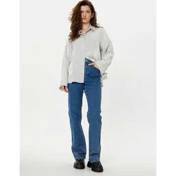 Pánské džíny Pieces Jeansy 17153496 Modrá Straight Fit M