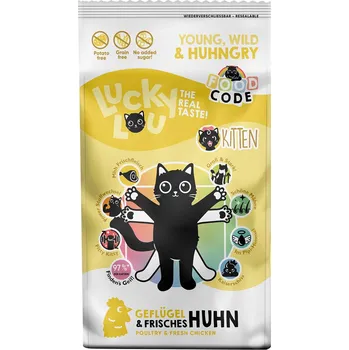 Krmivo pro kočku Výhodné balení: 2x340g Lucky Lou Kitten drůbež a kuře granule pro kočky