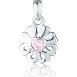 JVD Dámský stříbrný přívěsek se zirkony čtyřlístek SVLP1369X61R200