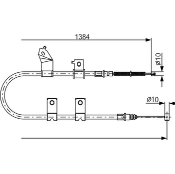 Lanko parkovací brzdy Tažné lanko, parkovací brzda BOSCH 1 987 482 082