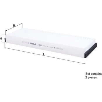 Ventilátor topení a klimatizace Filtr, vzduch v interiéru MAHLE LA 239/S