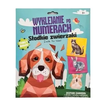 Set školních potřeb Przyklejanie po numerach. Piesek