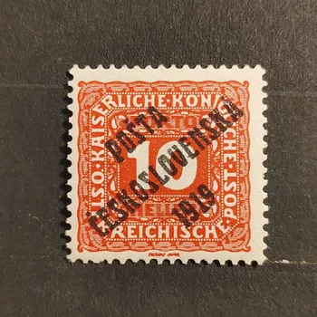 Sběratelství Známka ČSR PČ 1919 , 10h, Pof.73*, II. typ přetisku