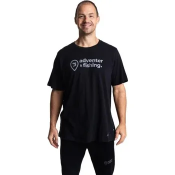 Pánské tričko Pánské bavlněné tričko ADVENTER & FISHING PIKE M Černá, Šedá
