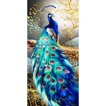 Diamantové malování Diamantové malování - Barevný páv (85 x 45)