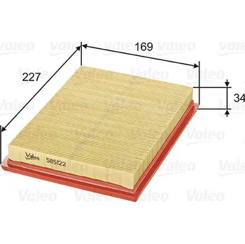 Vzduchový filtr Vzduchový filtr VALEO 585122