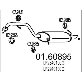 Tlumič výfuku Zadní tlumič výfuku MTS 01.60895