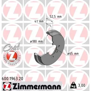 Brzdový buben Brzdový buben ZIMMERMANN 600.1963.20