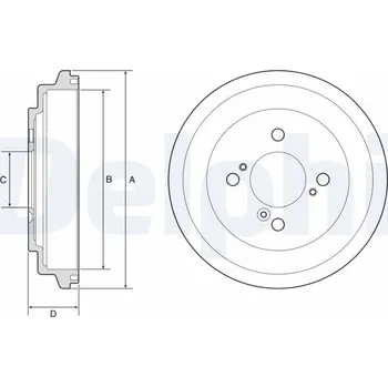 Brzdový buben Brzdový buben DELPHI BF596