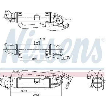 Palivový chladič Chladič, recirkulace spalin NISSENS 989414