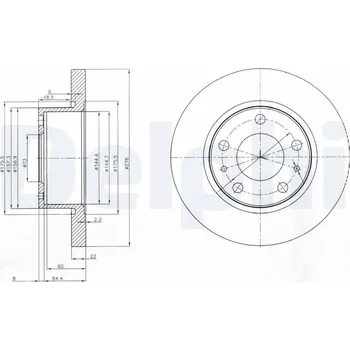 Brzdový kotouč Brzdový kotouč DELPHI BG3752