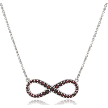 Řetízek Český Granát Jan Kos jewellery Stříbrný řetízek s přívěskem 17090145001