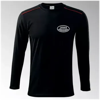 Pánské tričko Tričko JAWA dlouhý rukáv 3DR - černá / XXL / bílá