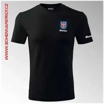 Tričko s potiskem Moravia 11T - černá / 3XL