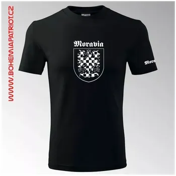 Pánské tričko Tričko s potiskem Moravia 6T - černá / 3XL
