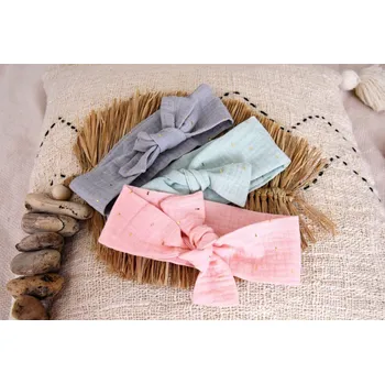 Čepice Pinkie PINKIE Čelenka Muslin šedá