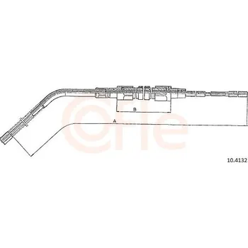 Brzdový systém Tažné lanko, parkovací brzda COFLE 10.4132