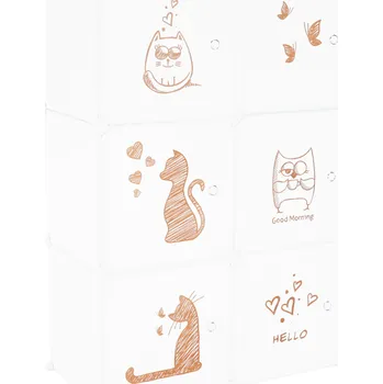 Dětská skříň Tempo Kondela Dinos 75 x 111 x 35 cm bílá