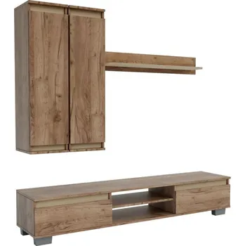 Obývací stěna Obývací stěna OHIO dub kraft tabaco/satin