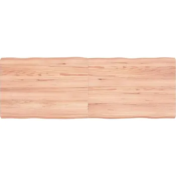 Barový stolek OMAXI Stolní deska hnědá 140x50x(2-6)cm ošetřený dřevo živá hrana 816865