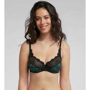 Podprsenka PLAYTEX FLOWER ELEGANCE UNDERWIRED BRA PX0007I7 černá - zelená 75 D