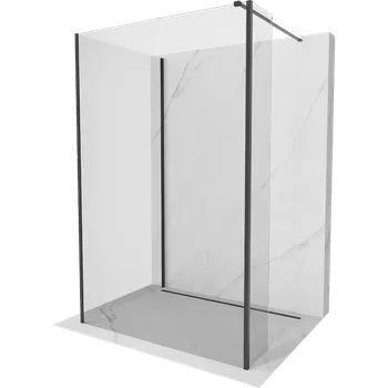 Mexen Kioto sprchová stěna Walk-in 140 x 75 x 40 cm, transparentní, černá - 800-140-075-221-70-00-040 Sprchové stěny