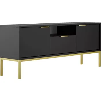 Konferenční stolek Televizní stolek Austin 135 cm černý/zlatý