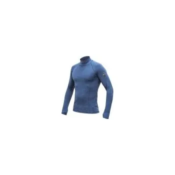 SENSOR MERINO BOLD pánské triko dl.rukáv roll neck cool blue S; Modrá triko + DÁREK DLE VÝBĚRU!