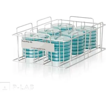 Stojánek na Petriho misky | INTERSCIENCE (Průměr Petriho misek (mm): 90, Počet Petriho misek (ks): 36, Rozměry (cm): 26 x 37,6 x 13, Balení (ks): 1)
