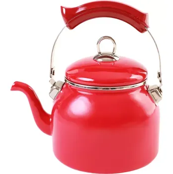 Hrnec Smaltovaný čajník Olymp červený