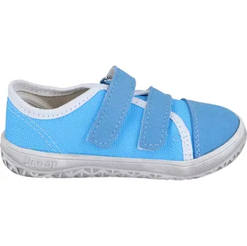 Dívčí tenisky Jonap barefoot plátěnky Airy tyrkysové - suché zipy 25